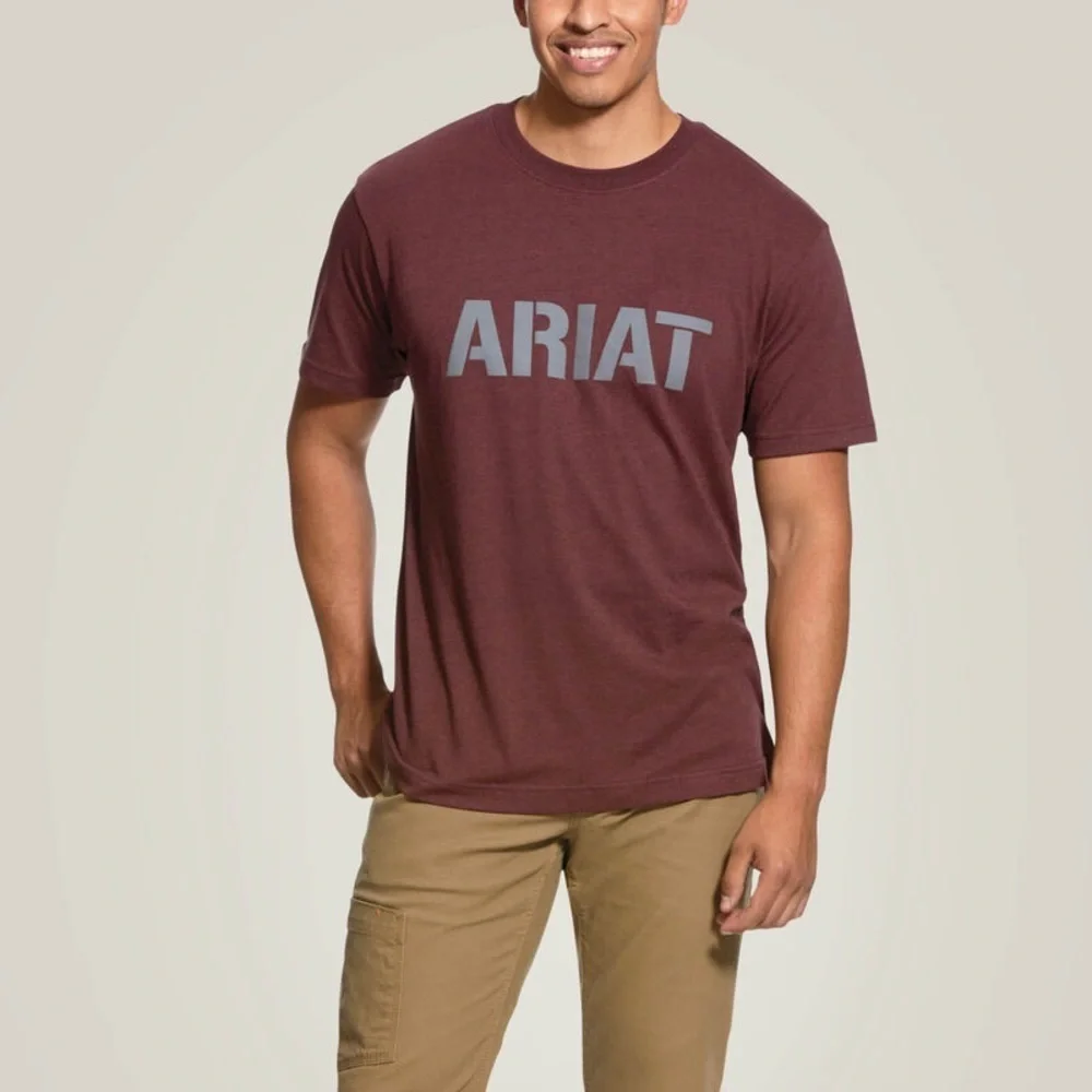 Nwt Ariat rebar cotton string block shirt